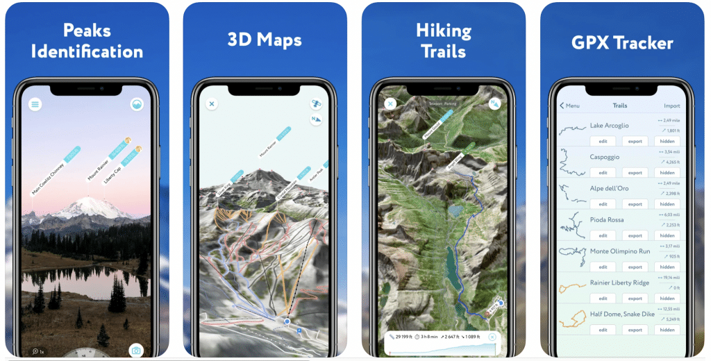 PeakVisor hiking App